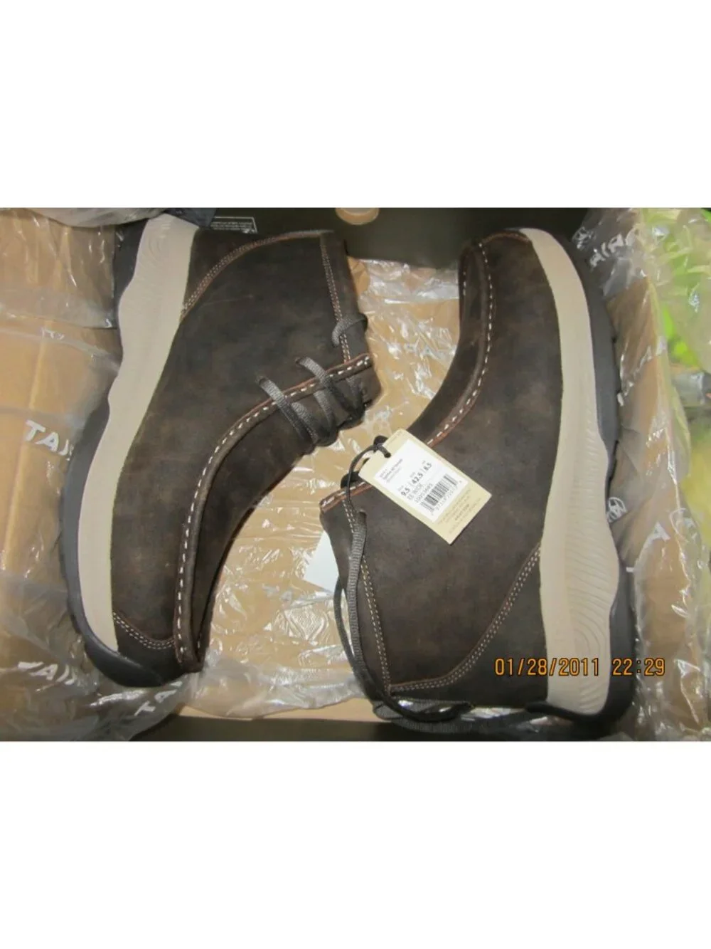 Ariat Men's Spitfire All Terrain Casual Shoes - Moc Toe Dark brown  9.5 EE (wide